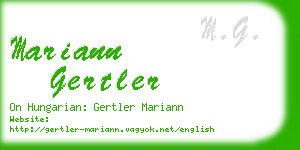 mariann gertler business card